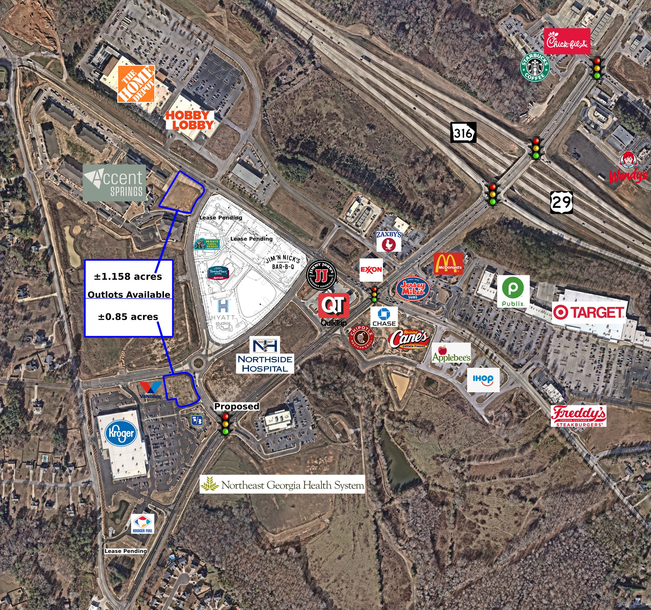 Kroger Center Aerial View